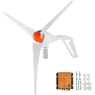 Vevor 500 W Windkraftanlage 12 V Windgenerator 3-Blatt-Windkraftgenerator mit MPPT-Regler einstellbare Windrichtung und 2,5 m/s Startwindgeschwindigkeit geeignet für Zuhause Bauernhof Wohnmobile Boote