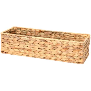 Household Essentials Aufbewahrungskorb aus Wasserhyazinthe, rechteckig, natur