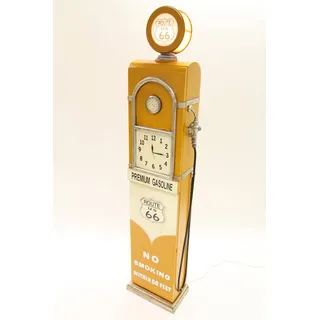 point-home Design-Schrank "Zapfsäule" mit Uhr + Licht, Retro, gelb, 187cm