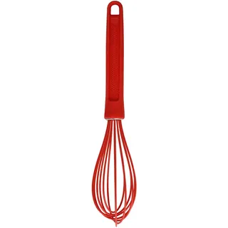 Dr.Oetker Schneebesen , Rot , Kunststoff , 25 cm , einfache Handhabung , Backen & Backzubehör, Schneebesen