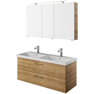 Pelipal Badezimmer , Grau , Holzwerkstoff , 2 Schublade(n) Schubladen , 120 cm , Made in Germany , hängend, Typenvielfalt , Badezimmer, Badmöbelsets & Badmöbelserien, Badmöbel-Sets