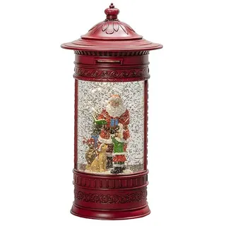 Konstsmide Wasserlaterne Weihnachtsmann mit Kind rot