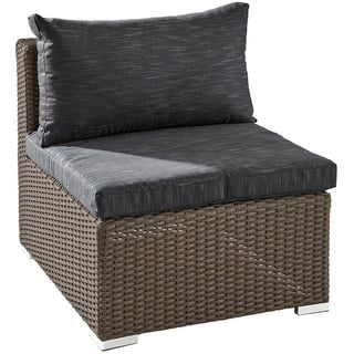 Ambia Garden LOUNGEMITTELTEIL Grau, Schwarz - 72x70x84 cm