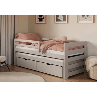 Kids Collective Kinderbett Funktionsbett 90 x 190 cm Kiefer massiv grau