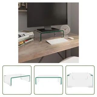 The Living Store TV-Tisch/Bildschirmerhöhung Glas Transparent 40x25x11 cm - Transparent