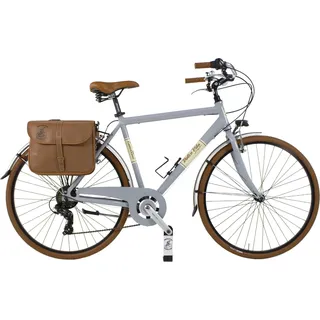 Dolce Vita by Canellini Fahrrad Citybike Mann Aluminium mit Seitentaschen - Grau 58 - Grau