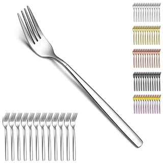 Berglander Tafelgabeln von 12 Stück, Edelstahl Modernes Speisegabel-Set, Gabeln und Löffel Besteck, ideal für Zuhause, Restauroom, Hotel, Hochzeit, Party, spülmaschinenfest