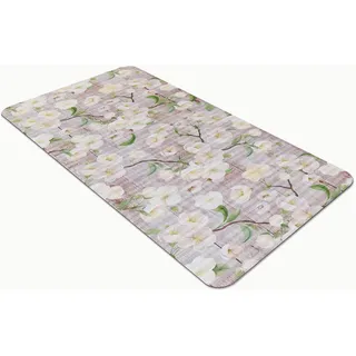 Comart - Küchenteppich Austin – Wasserdicht – rutschfest – schmutzabweisend – maschinenwaschbar – Läufer aus Polyester – für Flur und Küche – Made in Italy – Bloom Blumen – 50 x 100 cm