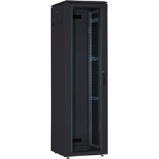 Bild Professional Unique Serie 22HE Serverschrank, Glastür, schwarz, 600mm breit, 800mm tief (DN-19 22U-6/8-B-1)