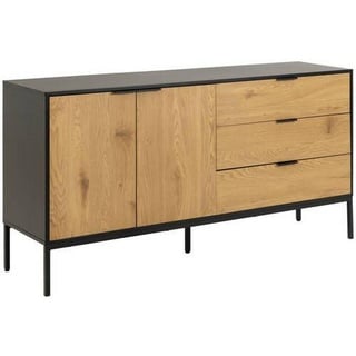 XXXLutz Xxxl Sideboard Schwarz, Wildeiche, - 160x80x40 cm,