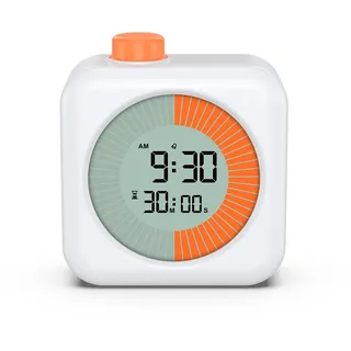 Ankilo Visueller Timer Digital, 3 in 1 Uhr und Alarmfunktion,Eieruhr Kinder,60-Minuten Countdown-Timer für Kinder, Kurzzeitwecker, für Zuhause, Küche, Badezimmer, Toilette, Schule,Weiß
