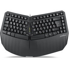 Bild von PERIBOARD-413B, Ergonomische Kompakttastatur, Kabelgebunden, Integrierte Handballenauflage, USB, DE QWERTZ