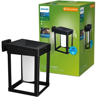 Philips Außenwandleuchte Kunststoff 24 x 15 x 16,5 cm inkl. Leuchtmittel schwarz