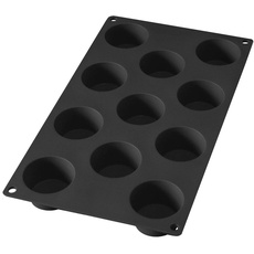 Bild von Mini-Muffin-Backform, Silikon, schwarz, 11 Mulden
