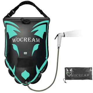 CyConncet Camping Dusch Outdoor, 6,6 Gallonen/25L Camping Duschtasche, TPU-Duschtasche, großer Wasserdurchfluss, Handbrause, Solardusche, tragbare Dusche für Camping Stranden Rucksackreisen Blau