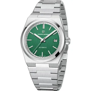 Pagani Design herrenuhr automatik Business Sports Mechanisch Herrenuhren Wasserdicht 100M Analogue Edelstahl Armbanduhr für Männer... (1753green)