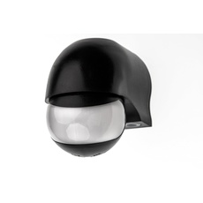 HUBER MOTION 3 Infrarot Bewegungsmelder 180° Innen/Außen Bewegungssensor IP44 I 230V Bewegungsmelder LED geeignet, horizontal/vertikal verstellbar, schwarz