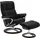 Relaxsessel Mayfair Leder 92 x 103 x 79 cm schwarz mit Hocker