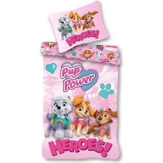 Paw Patrol Heroes! Bettbezug 140 x 200 cm - 70 x 90 cm Baumwolle