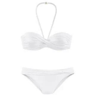 LASCANA Bügel-Bandeau-Bikini Damen weiß Gr.34 Cup B