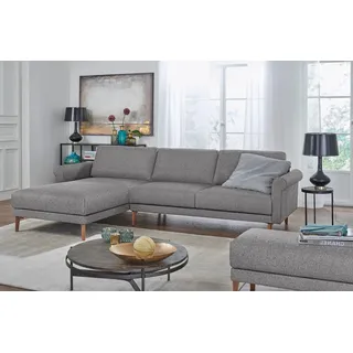 Creation BY ROLF BENZ Ecksofa »CR.450, Designecksofa, Polsterecke, L-Form, 282/178 cm (B/T)«, abgerundete Armlehne Schnecke, modern Landhaus, Leder oder Chenille, grau