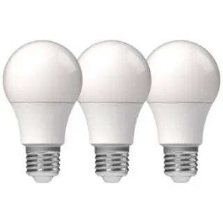 Shada LED's light LED SMD Leuchtmittel - Glühlampe A60, E27, 8W, 2700K, Opal 180° 3er Pack - 806 lm