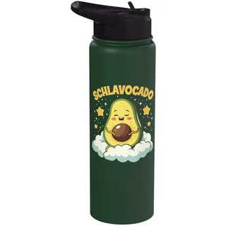 Schlavocado Avocado Offizielles Schlafshirt Schlaf Pyjama Stainless Steel Insulated Water Bottle