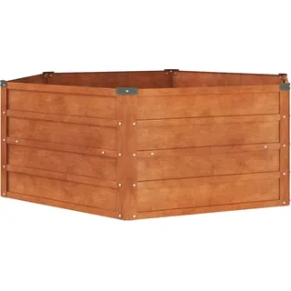 Hochbeet Rostig 129x129x45 cm Cortenstahl - Braun