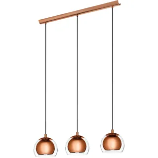 EGLO Rocamar 3-flg. 19 cm glockenförmig Kupfer und Glas