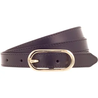 Ledergürtel TAMARIS "Claudia Gold", Damen, Gr. 11,5, schwarz, Rindsleder, unifarben, Gürtel Ledergürtel, Schmale Schließe, leicht genarbte Oberfläche, 2 cm breit