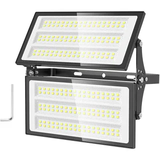 papasbox 200W LED Strahler Flutlichter Außen | Scheinwerfer Außenstrahler 6500K Kaltweiß IP66 Wasserdicht | LED Fluter für Garten Garage Sportplatz