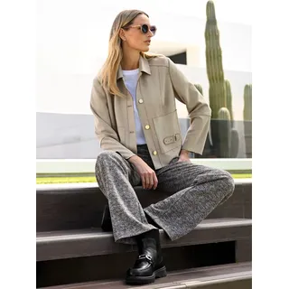 Heine Lederimitat-Blazer »Velourslederimitat-Jacke«, braun