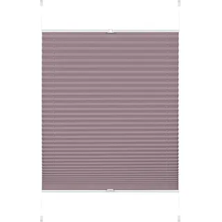 GARDINIA Plissee ohne Bohren, Zum Klemmen, Blickdicht, Falt-Rollo zur Verdunklung, Sichtschutz, Verstellbar von 6 mm - 30 mm, Greta, Perlmuttrosa, 60 x 130 cm