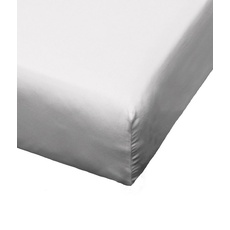 Bild von Spannbettlaken »Biber, kuschelig warm im Winter«, 100% Baumwolle, pflegeleicht, für Matratzen bis 20 cm Höhe, weiß