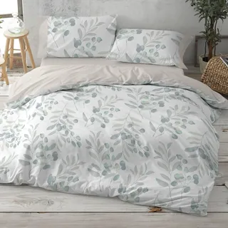 Burrito Blanco | Flanell-Bettbezüge | 135 cm breites Bett (+ verfügbare Größen) | Design 574 | Farbe Türkis (135 x 190/200 cm)