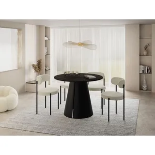 WFL GROUP Lamio Ø 120 cm Marmor Schwarz