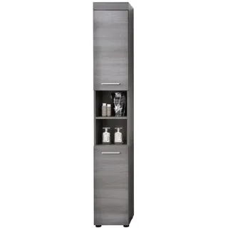 trendteam Runner Hochschrank 30 x 190 x 31 cm Grau Holz