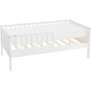 ML-Design Kinderbett 70x140 cm Kiefer massiv weiß