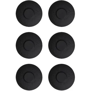 Villeroy & Boch "Espressountertasse Manufacture Rock Ø 12,1 cm 6er Set schwarz", schwarz,