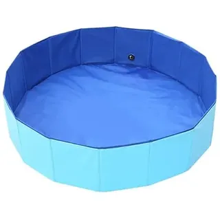 Queta Planschbecken für Hunde PVC Hundepool Faltbare Hundebadewanne rutschfeste Schwimmbad Swimmingpool Badewanne Wasserbecken für Hunde (120 x 30cm)