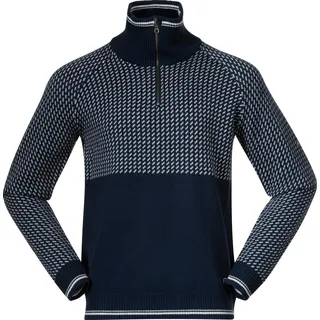 Bergans Alvdal Wool Half Zip navy blue/vanilla white L