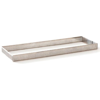 Decora 0064061 RECHTECKIGE PERFORIERTER Edelstahl BACKRAHMEN 10 X 29 X 2 H cm, 18/8 Stainless Steel