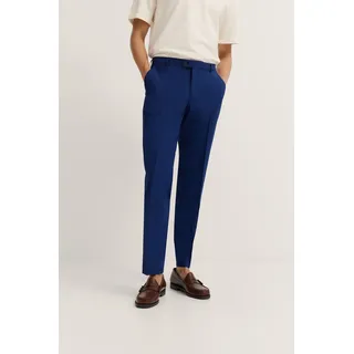 bugatti Anzughose »Mix & Match« mit Bügelfalte & feiner Struktur, blau