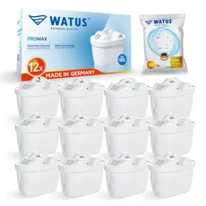 Watus Wasserfilter Kartuschen, für Brita Maxtra+ und Maxtra, Style, Marella, Elemaris, für Ersatz Brita Filterpatronen, Made in Germany (12)