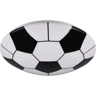 Trio Reality Leuchten LED-Deckenleuchte Kloppi Kunststoff Schwarz, Weiß Schwarz /