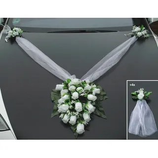 Spitze STRAUß Auto Schmuck (Reinweiß 2)