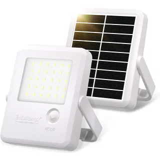 intelamp Solarlampen für Außen, 2 Stück LED Campinglampe | Tragbare, kleine Solarleuchte für den Außenbereich, wasserdicht