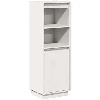 vidaXL Highboard Weiß 37x34x110 cm Massivholz Kiefer