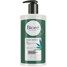 Bioré Daily Detox Waschgel - Mit Bio-Cannabis-Sativa-Samenöl - Entfernt Schmutz, Talg Und Unreinheiten - Für Alle Hauttypen, 200 ml