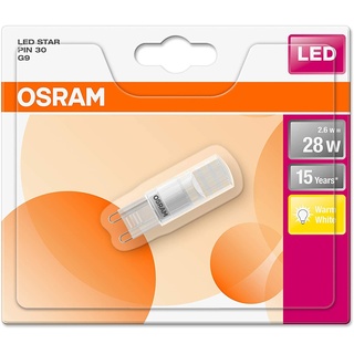 Osram LED Leuchtmittel LED Star PIN FR 30 G9, 2,6W, 290lm, 2700K, nicht dimmbar